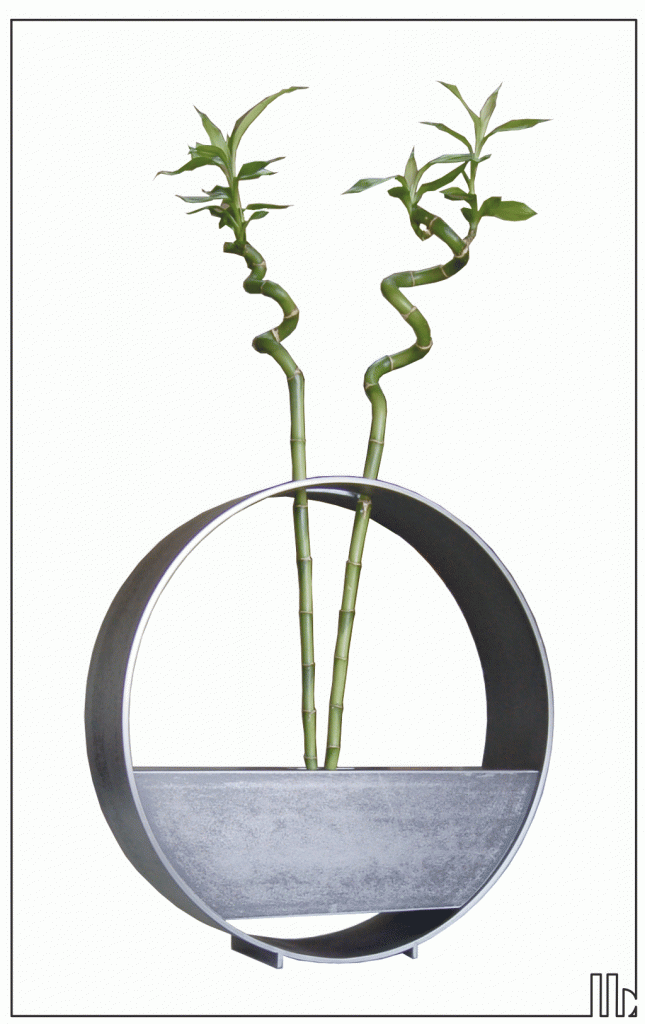 Designová váza na bambus, povrch bezbarvý lak